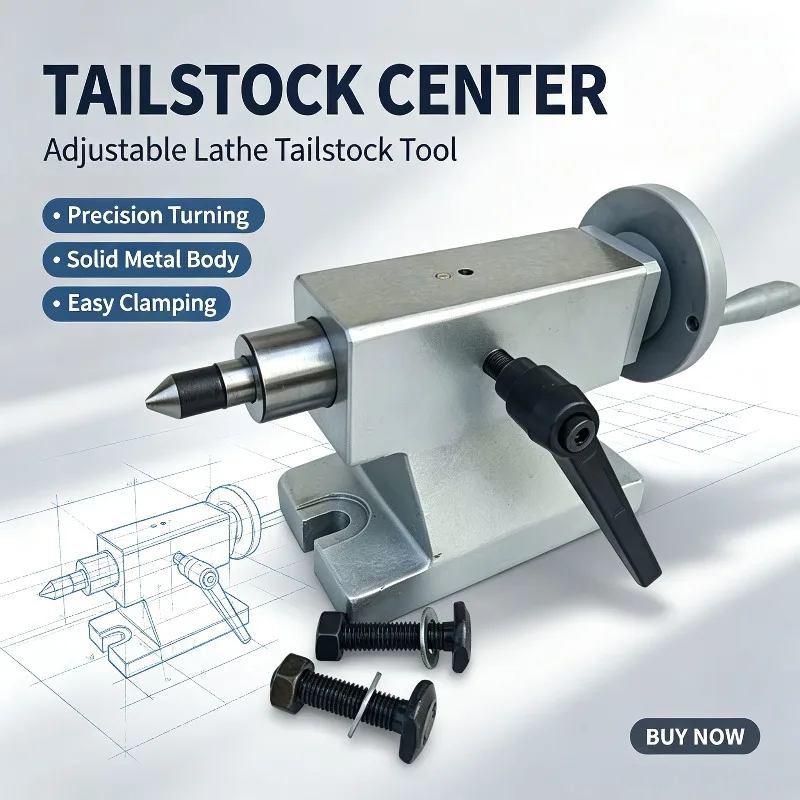For 110-160MM Indexing Tailstock Center,  4th Axis Rotary A Axis, Tailstock for Router Engraving & Milling Machine