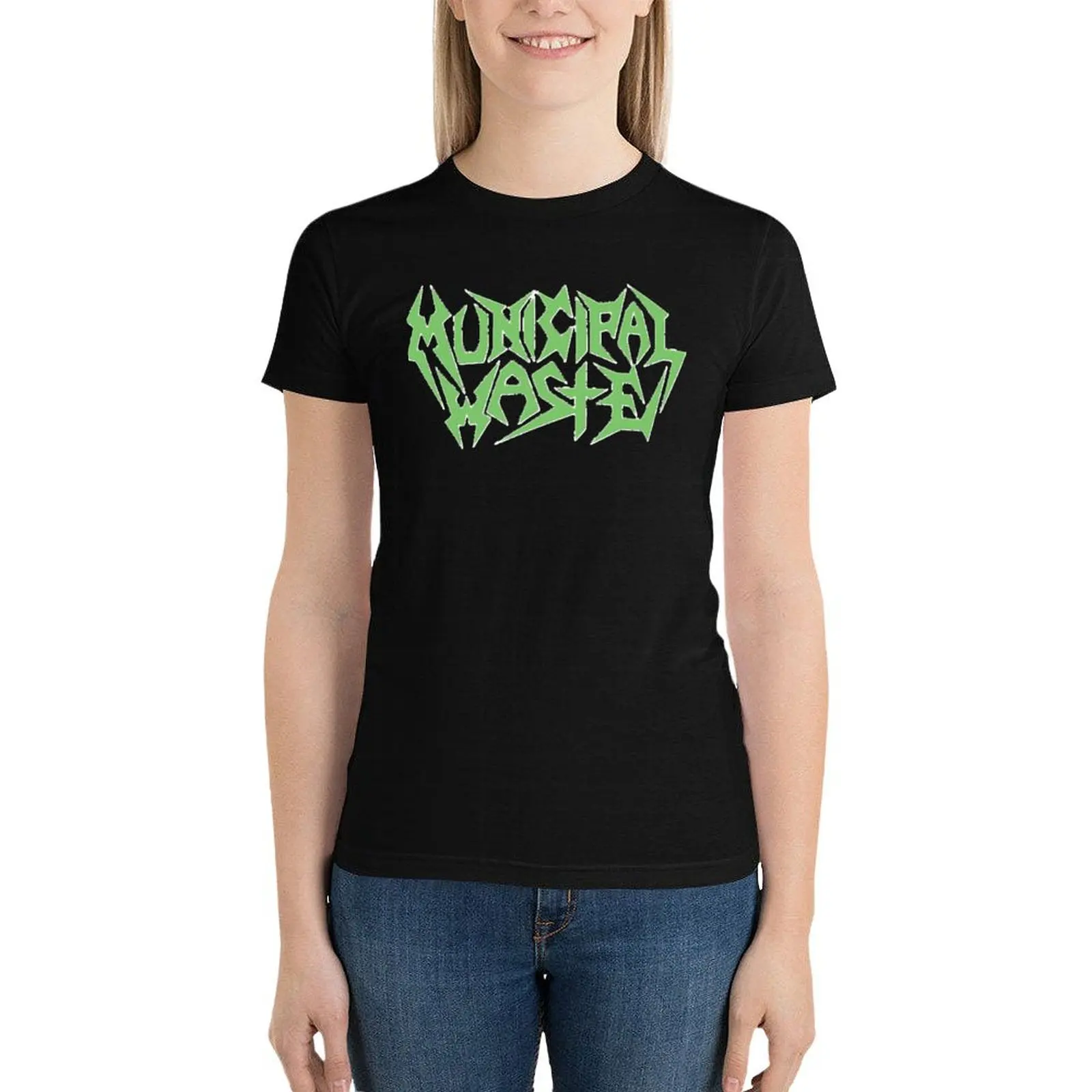 Municipal Waste Band Logo T-Shirt Aesthetic clothing korean fashion summer clothes Woman T-shirts