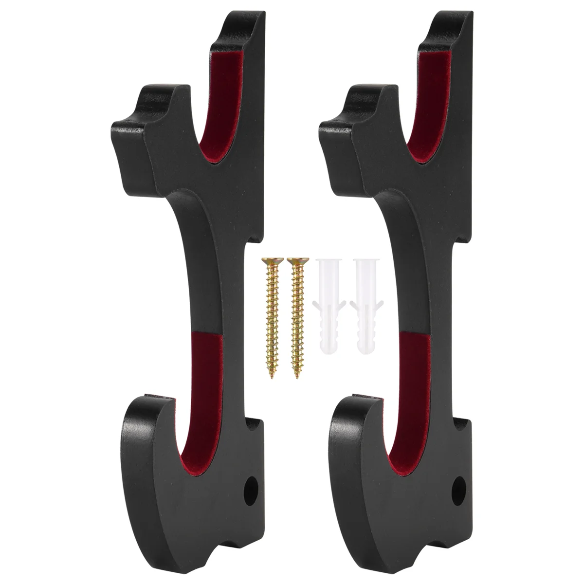 Supporto da parete per spada 2/set Gancio imbottito a 1 livello Supporto per Katana Gancio per display regolabile per spada Samurai Tanto, pad a 2 livelli