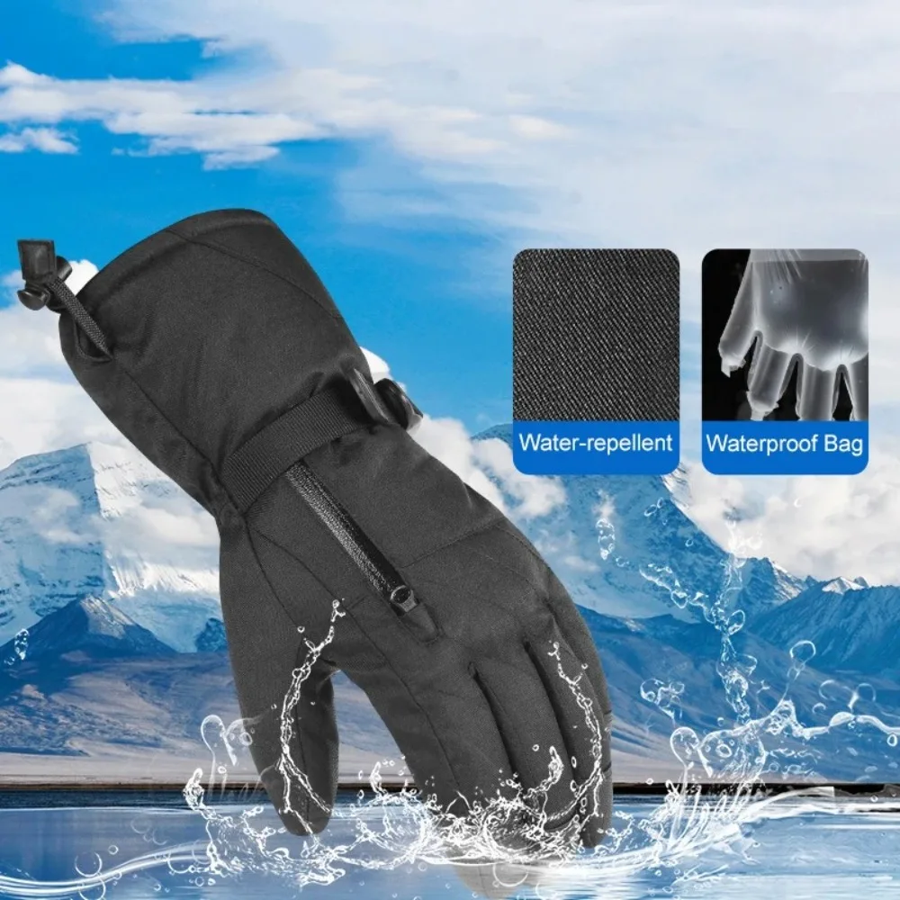 Gants de ski résistants à l'eau pour hommes et femmes, mitaines épaisses et chaudes, écran tactile, thermique, mode hiver,-20