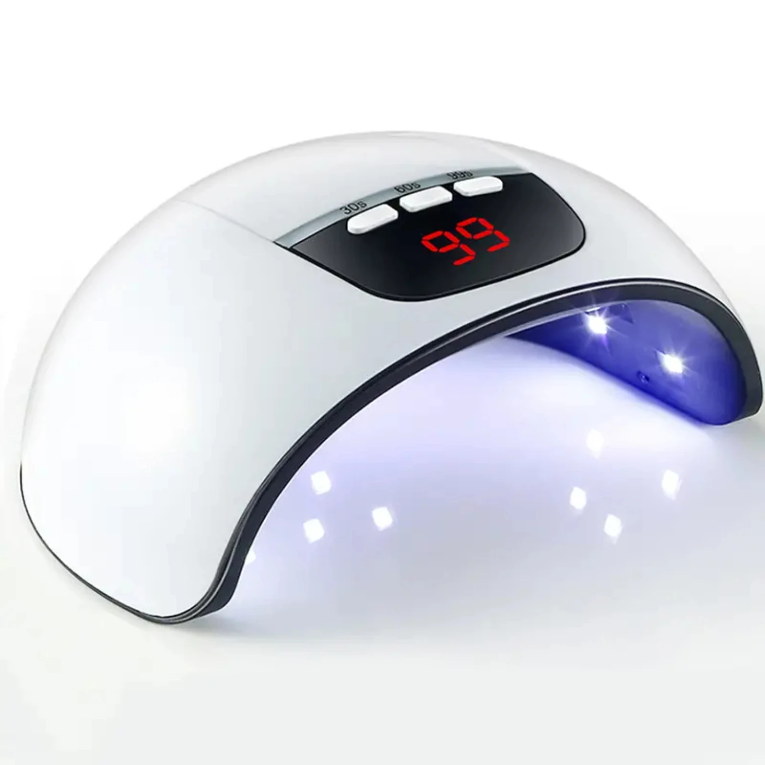 UV LED Nail Lamp, 54W Professional Nail Dryer with 3 Timer Settings and LED Display - Perfect for Nail Polish and Gel Curing, US