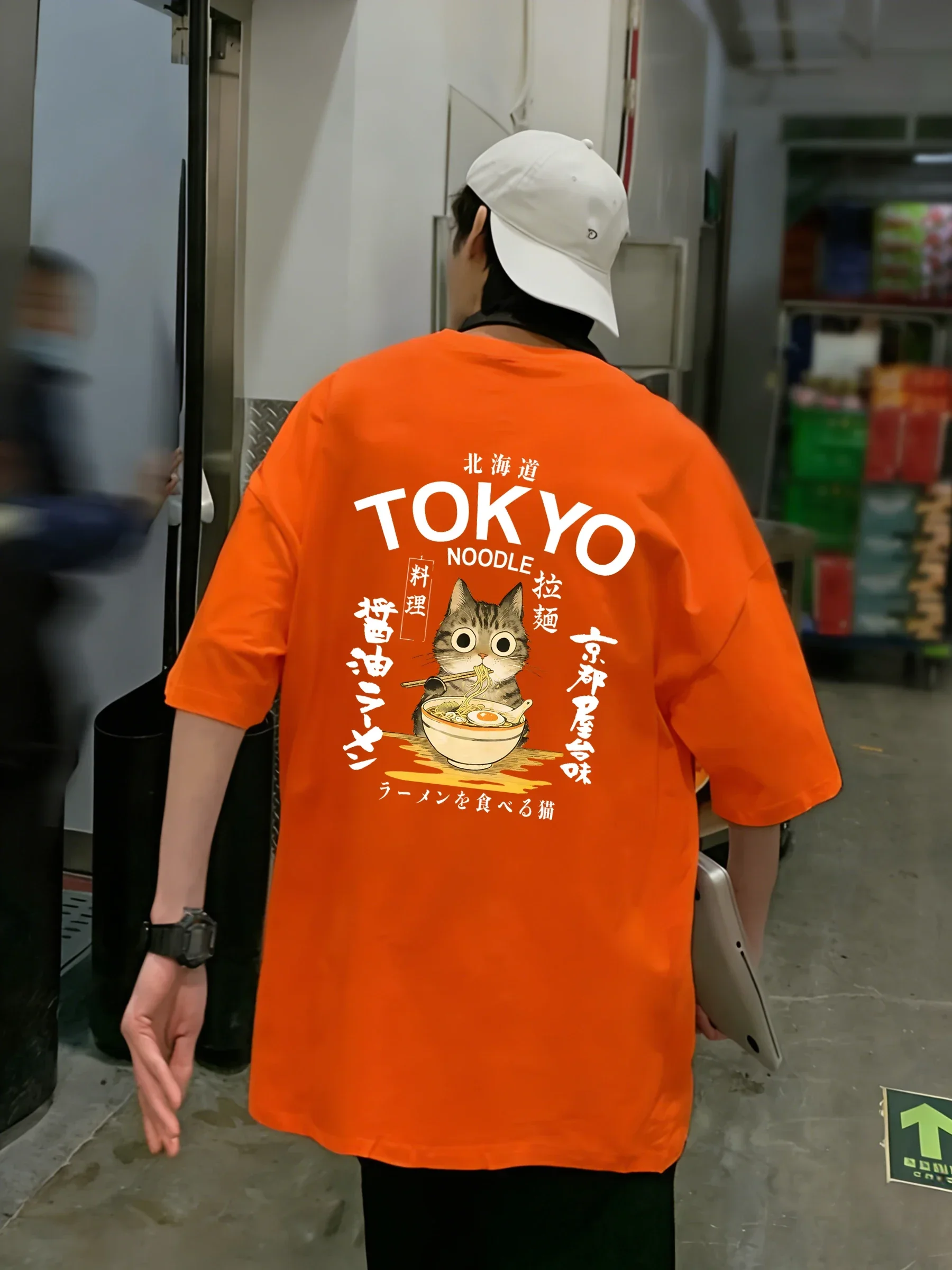 Noodles Cuisine In Tokyo Is Delicious T Shirts Man Cotton Fashion T-Shirt Casual Oversized Clothes Summer Hip Hop Men'S Clothing