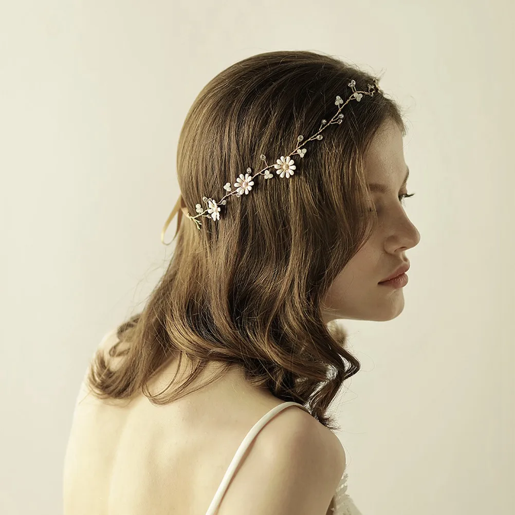

Elegant Bridal Hair Decorations for Wedding Party Wedding Headpiece Prom Lightweight Comfortable Rhinestones Daisy Design