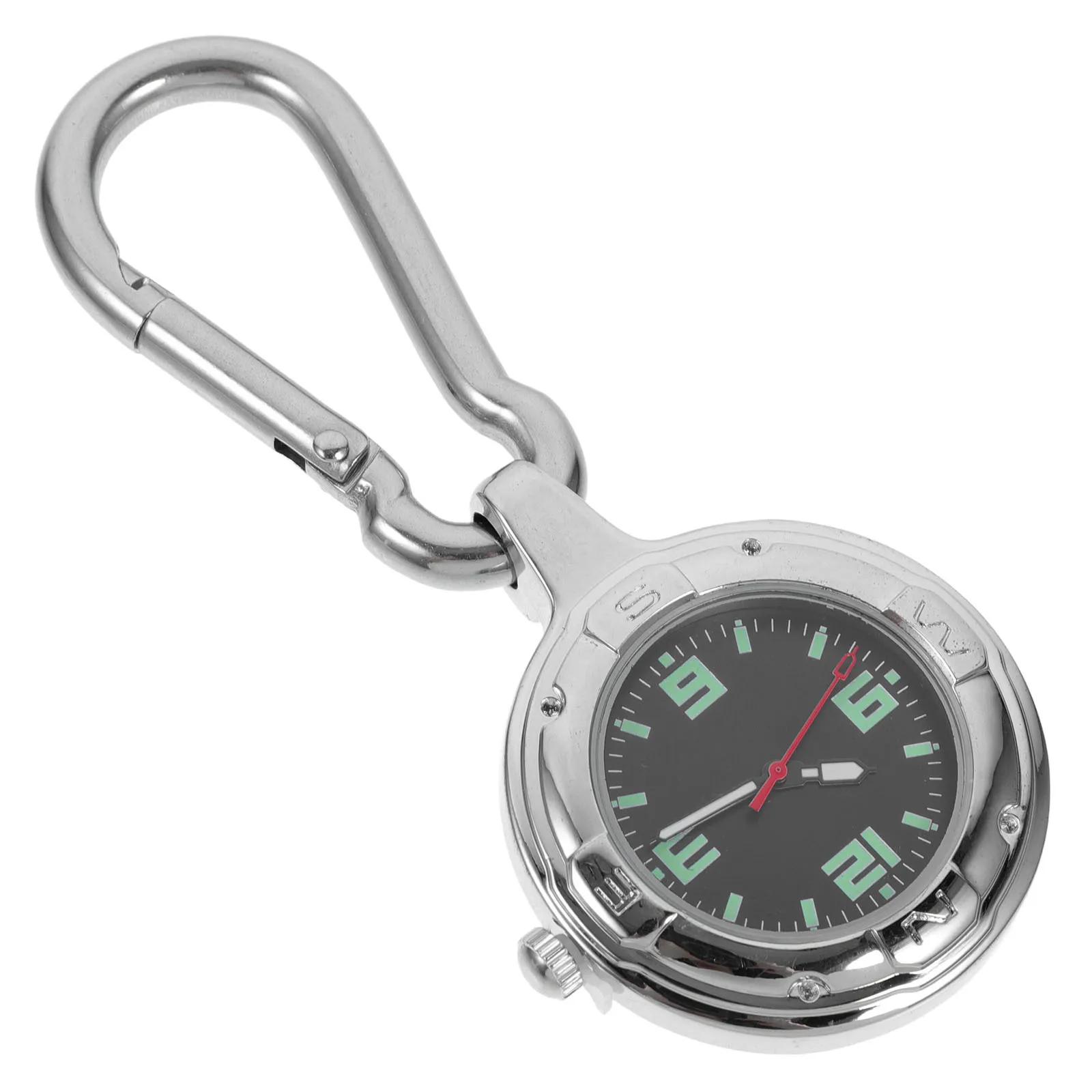 1 قطعة ساعة تسلق الجبال خطاف مشبك للجنسين في الهواء الطلق التخييم المشي لمسافات طويلة المحمولة السفر معلقة بسيطة ساعة جيب عادية