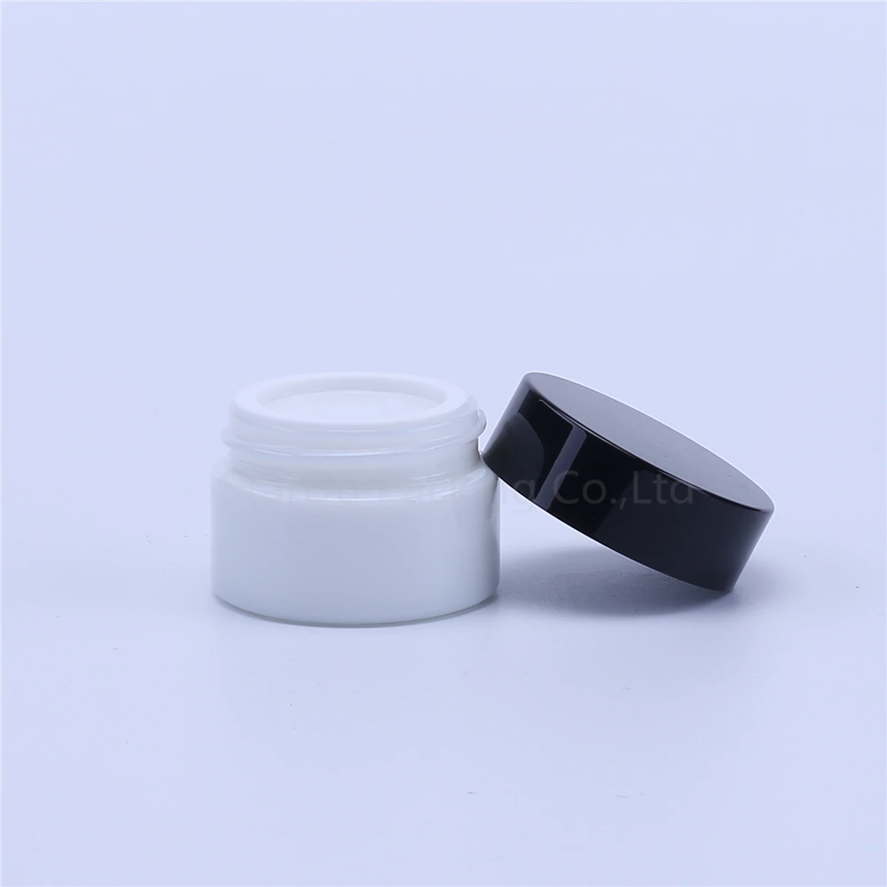 280pcs 15g White Glass Cream Jars Cosmetic Packaging With Lid Plastic Caps & Inner Liners Round Empty Small Glass Jars