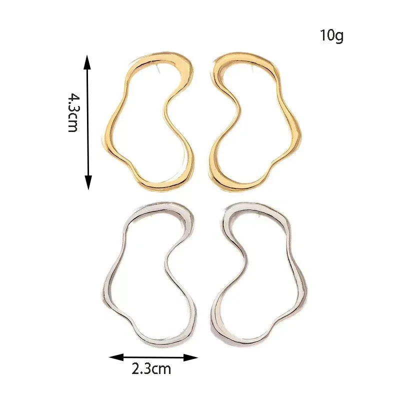 Minimalist Line Geometric Irregular Big Earrings For Women Holiday Party Gift Fashion Jewelry Ear Accessories