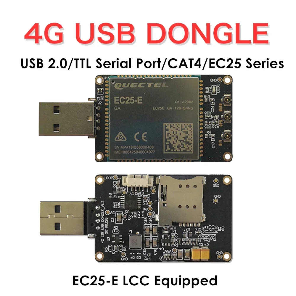4G LTE USB Dongle W/EC25-E SIM Card Slot Carrier Vodafone/Deutsche Telekom/SKT LTE FDD B1/B3/B5/B7/B8/B20