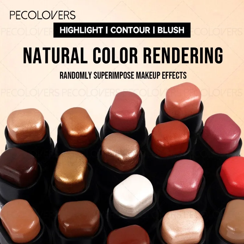 Bâton de maquillage multifonctionnel 1 pièce, Blush pour le visage, sélection multicolore, imperméable et résistant à la sueur, cosmétiques pour le visage