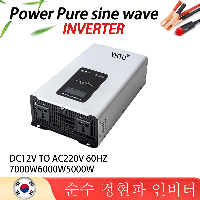 Pure Sine Wave Inverter 12V 220V 60HZ 24V 7000W 5000W 4000W DC To AC Portable Power Voltage Converter Car Solar Inverter