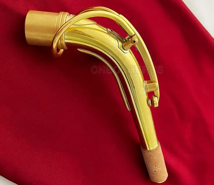 

Unlacquer Yellow brass Alto Saxophone Neck MK VI SBA Type NECKS 24.50 mm