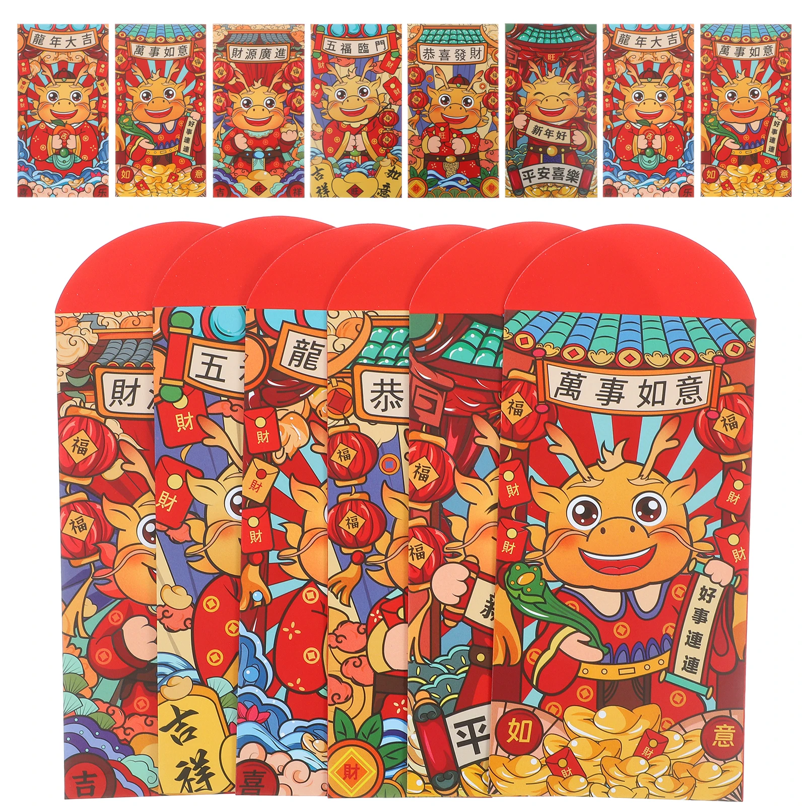 

24pcs Size Red Paper Red Envelopes Envelopes Lucky Money Packets Spring Festival Cash Storage Chinese Style Paper Envelope