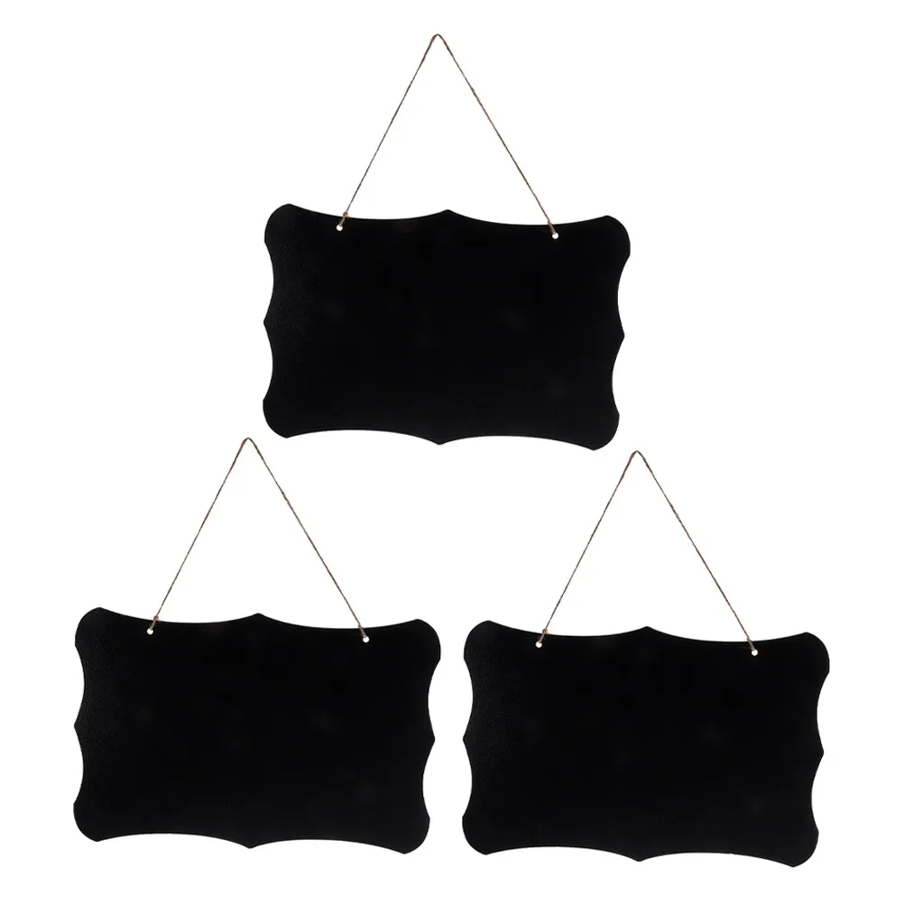 

Набор из 3 двусторонних деревянных досок для записей, подвесных, с возможностью стирания, в деревенском стиле, для дома, офиса, свадьбы, кафе, вечеринок