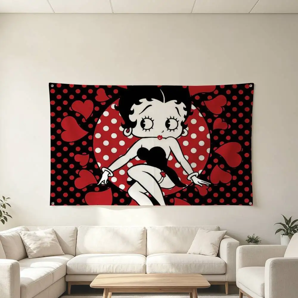 Betty B-Boop Vintage Flags Wall Hanging Tapestry Outdoor Garage Room Decorative flag Background Blanket