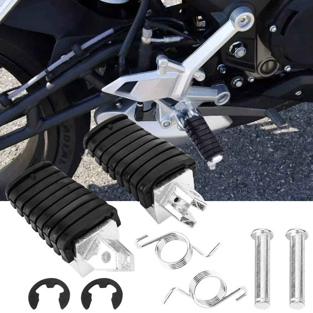 

Footrest Rubber Front Footpegs Plate Rubber Rubber Footrest 1Pair Motorcycle Front Foot Pegs Footrest Plate for XV250