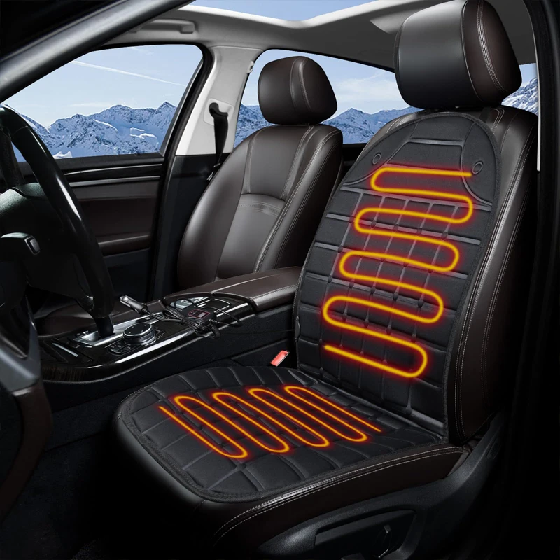 1 pcs 12V Heated Car Seat Cushion Cover Seat Heater Warmer Seat Cover Winter Household Cushion Car Driver Heated Seat Cushion