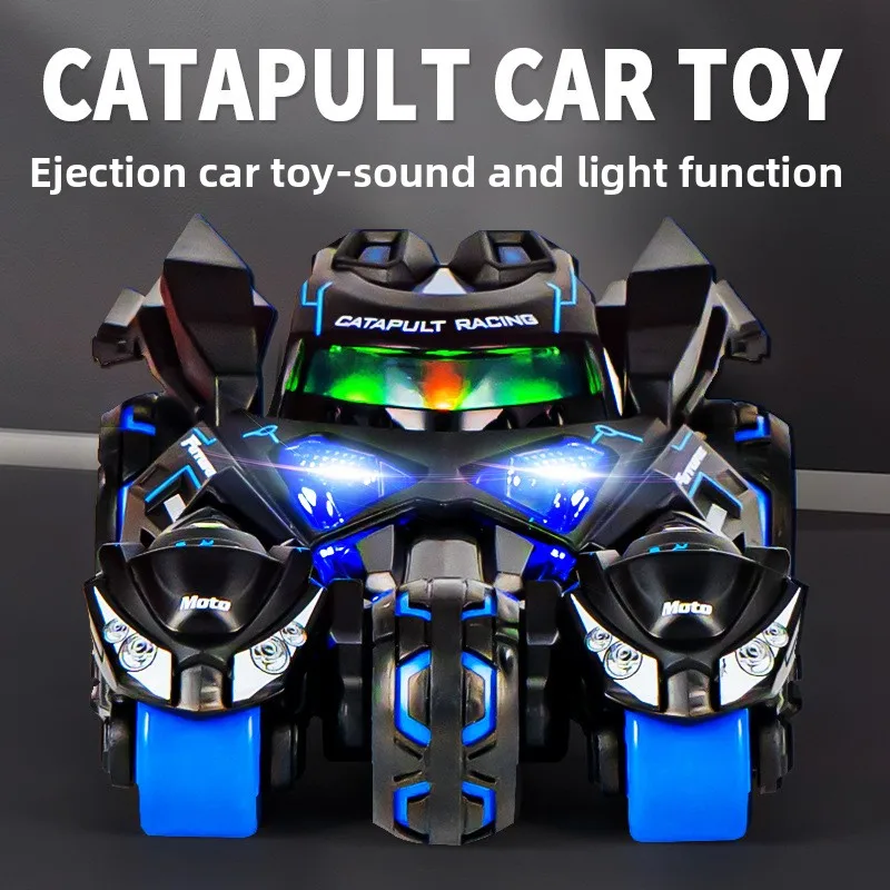 Jouets de voiture d'éjection en alliage 3 en 1 pour garçons, catapulte à inertie, modèle de voiture de moto avec son et lumière, jouet interactif pour enfants, cadeaux