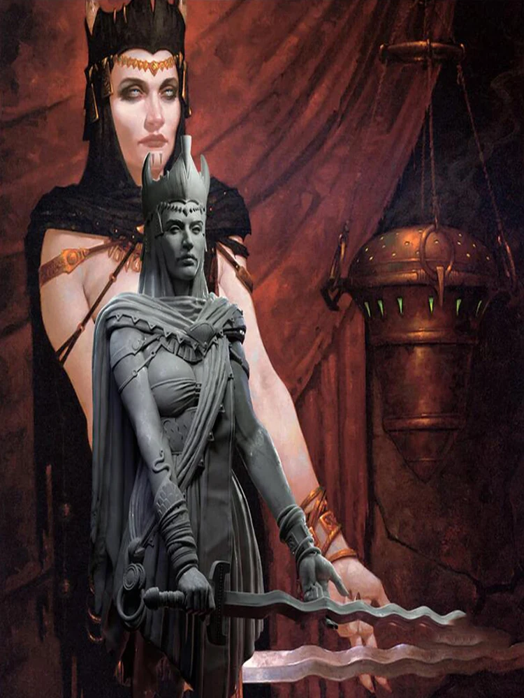

Unassambled 1/12 ancient soldier woman fantasy bust Resin figure miniature model kits Unpainted