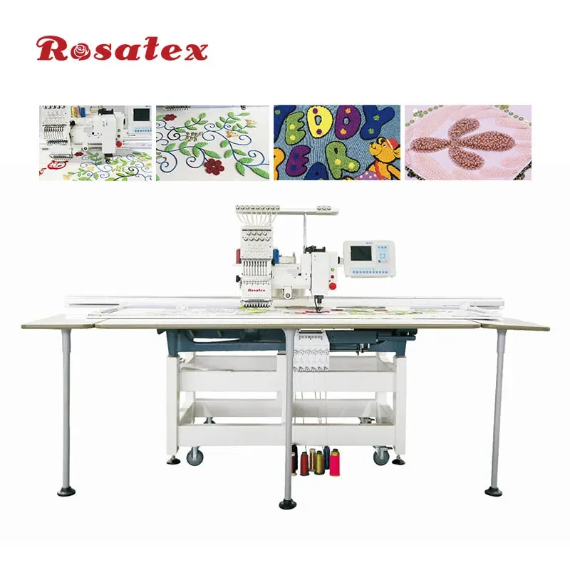 Rosatex 1201E+1CT Single Head 12 Needles Automatic Industrial Embroidery Machine