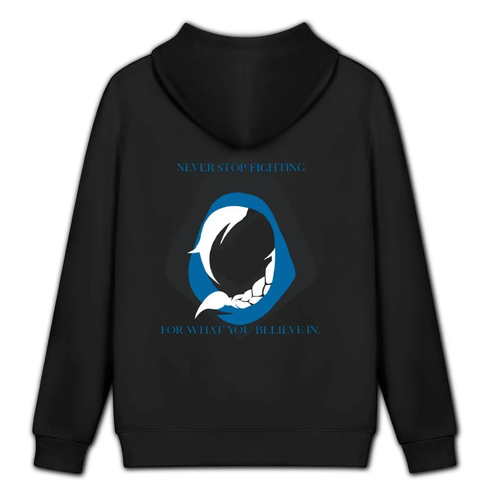 تي شيرت Ana Never Stop Fighting بقلنسوة جرافيك للرجال ملابس الخريف الكورية على الطراز الياباني ملابس جمالية بقلنسوة كبيرة الحجم #5