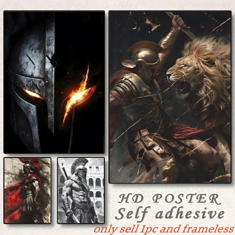 Comic Legendary epic hero Spartan warrior Movie Poster Home Living Bed Room Bar Hallway Sticky Wall Art Printing Aesthetic Decor