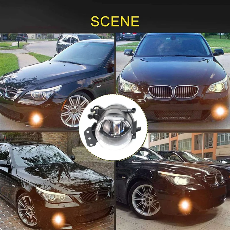 Superior-1Pair couvercle de coque de phare antibrouillard de pare-chocs avant sans ampoule pour BMW série 5 E60 325I 525I 2003-2008 63176910791 63176910792