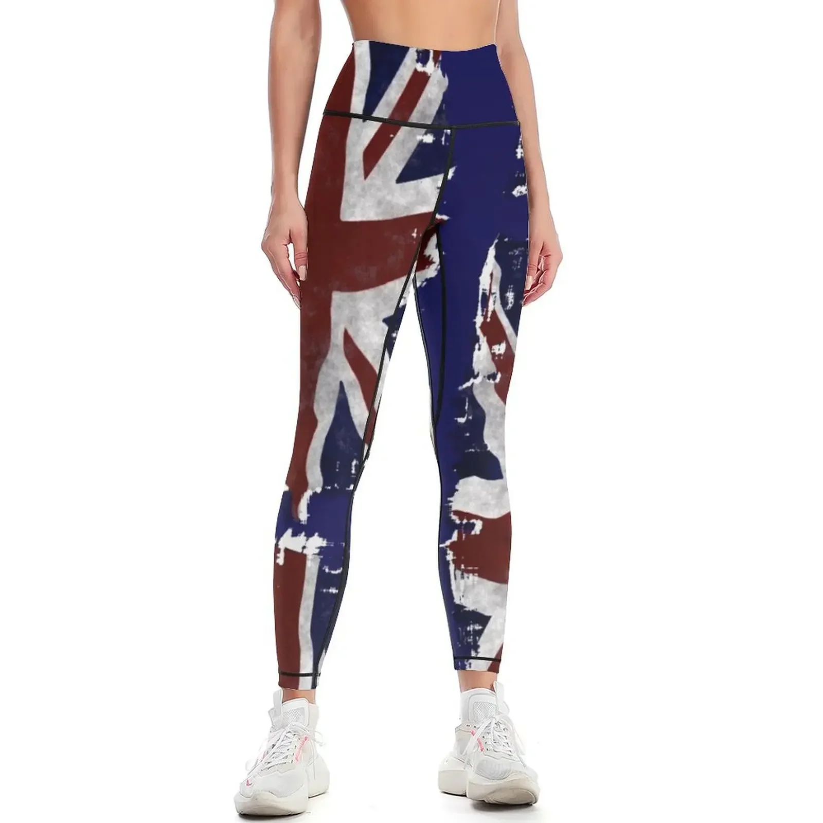 

Patriotic Union Jack, UK Union Flag, British Flag Leggings active wear workout shorts gym's clothing gym top Womens Leggings