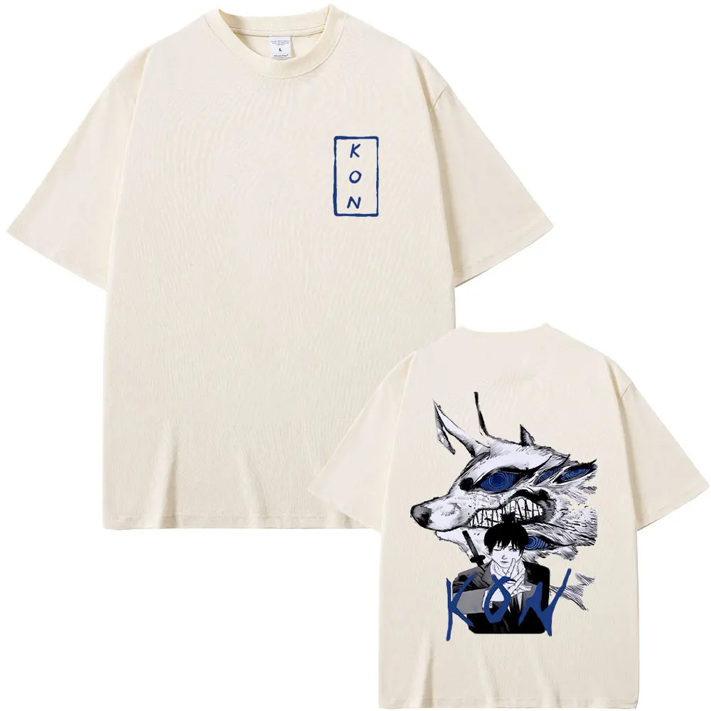

Anime Chainsaw Man Hayakawa Aki Fox Devil Kon T-shirt Men Women's Clothing Casual Cotton T Shirts Men's Manga Vintage Tee Shirt