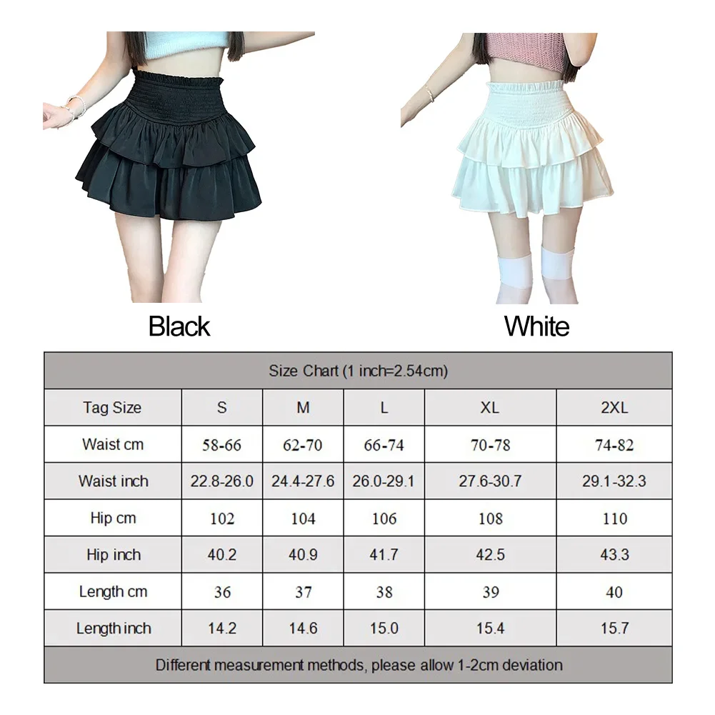 Stylish Hot New Skirt Skirt Microelasticity Polyester Ruffles Sexy Short Skirt Female Hot Girl Skirt Solid Color