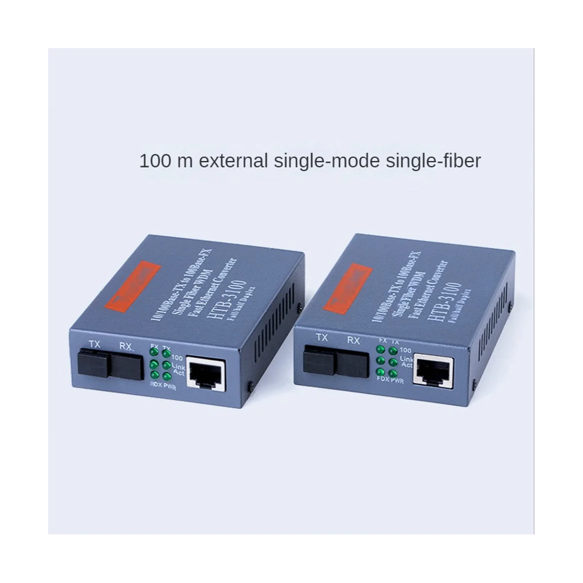 جهاز الإرسال والاستقبال الألياف واحد ، HTB-3100 ، SC 10 m ، 25 كجم ، 100m ، 1 Pair ، محول الألياف ، الاتحاد الأوروبي التوصيل