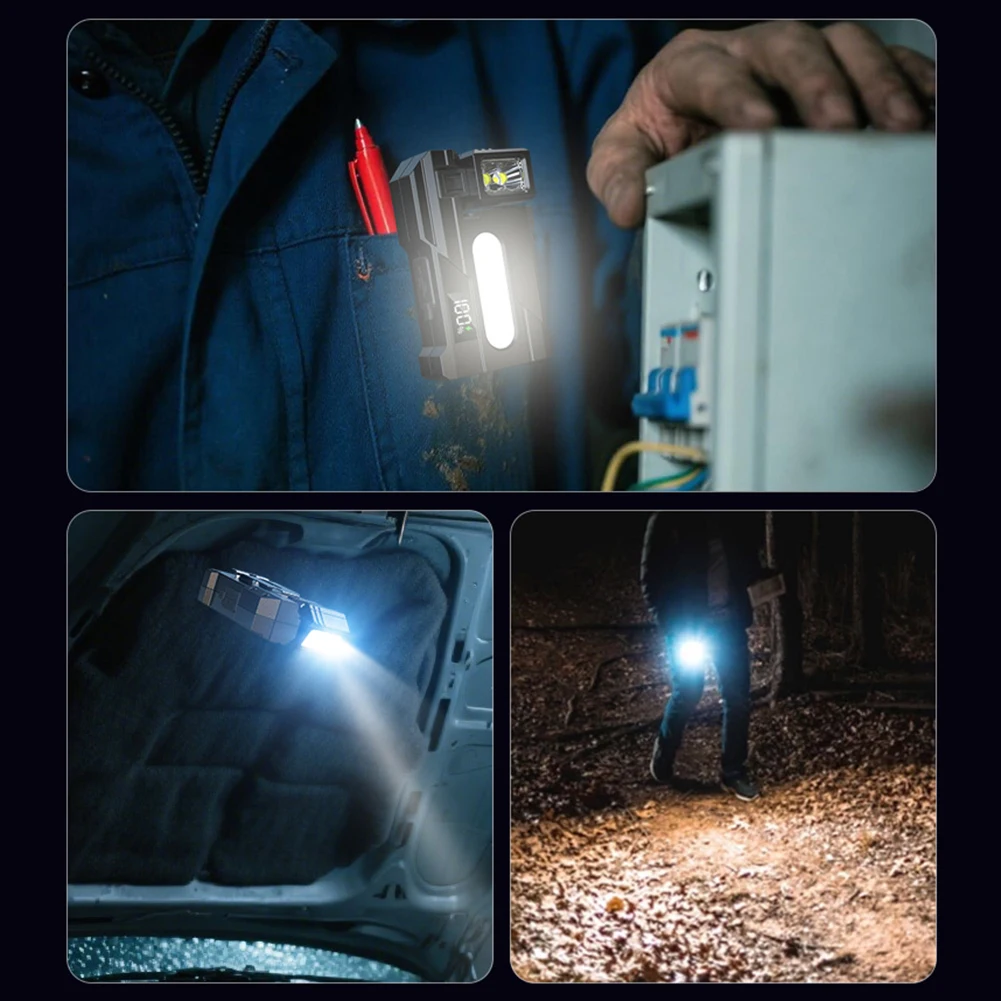 Rotatable Magnetic Standard Torches Portable Mini Flashlights With Magnets For Work Repair