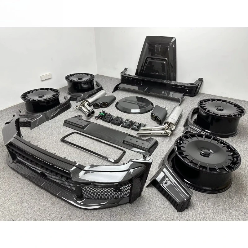 B Style 2025 Dry Carbon Body Kit W465 Car Bumpers G63 Wheel Exhaust Roof Light Rear Spoiler G500 Hood
