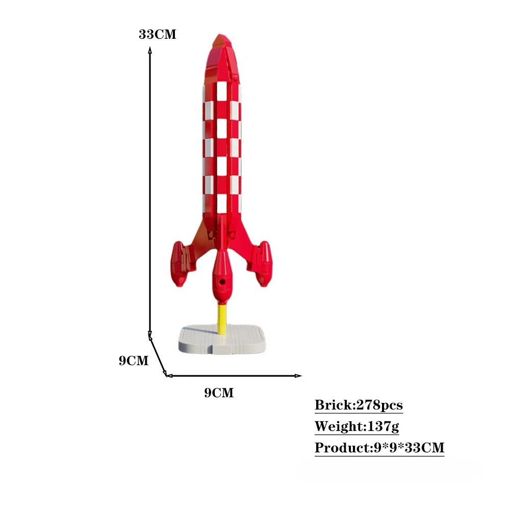 Blocs de construction MOC, ensemble de fusées d'atterrissage de lune, thème astronomique, affichage créatif, jouet éducatif