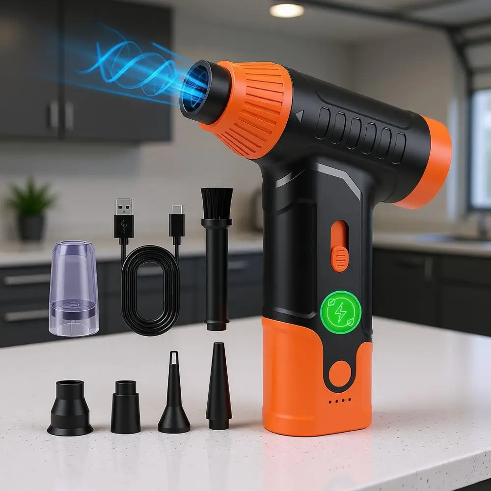 

Электрический пылесборник, пылесборник для ПК, перезаряжаемый мини-воздуходувка, для компьютера (оранжевый)