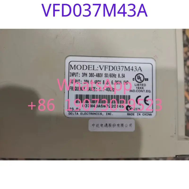 Used frequency converter VFD037M43A 3.7KW 380V functional test intact