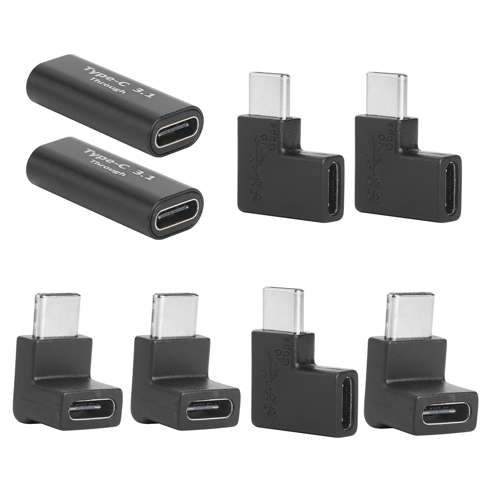 2Pcs USB 3.0 Type C Extend Adapters Fast Charging Data Sync Gender Changer Straight Converter for Smartphone
