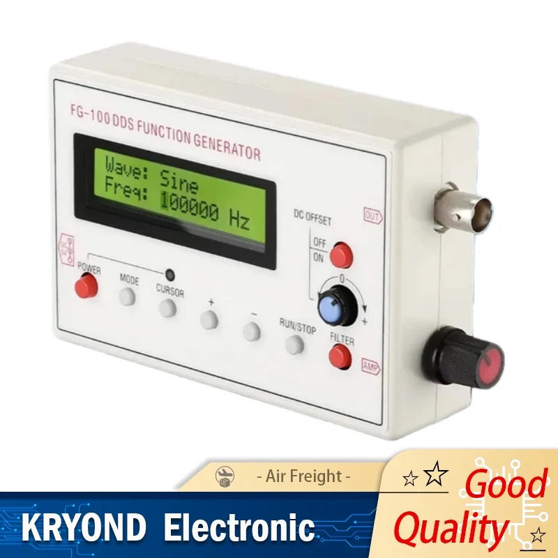 Low-Frequency Signal Generator 1 Hz-500 kHz Sine Triangle Square Sawtooth Wave DDS