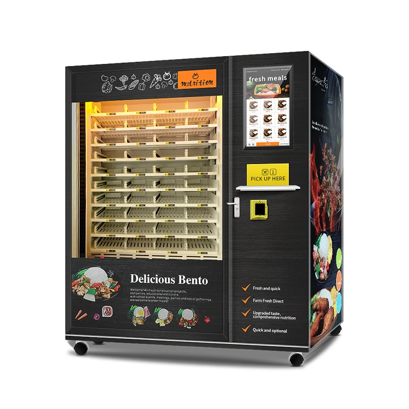 Haloo Vending Machine Supplier Meal Food Vending Machine With Microwave 24 Hours Vending Machine Automatic
