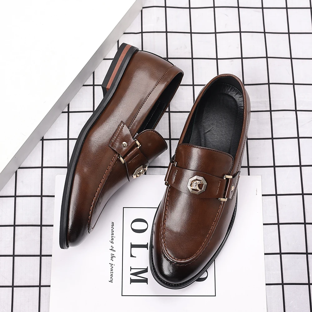 

Мужские мокасины из искусственной кожи, элегантные туфли для вождения, популярные слипоны, мужская обувь без шнурков