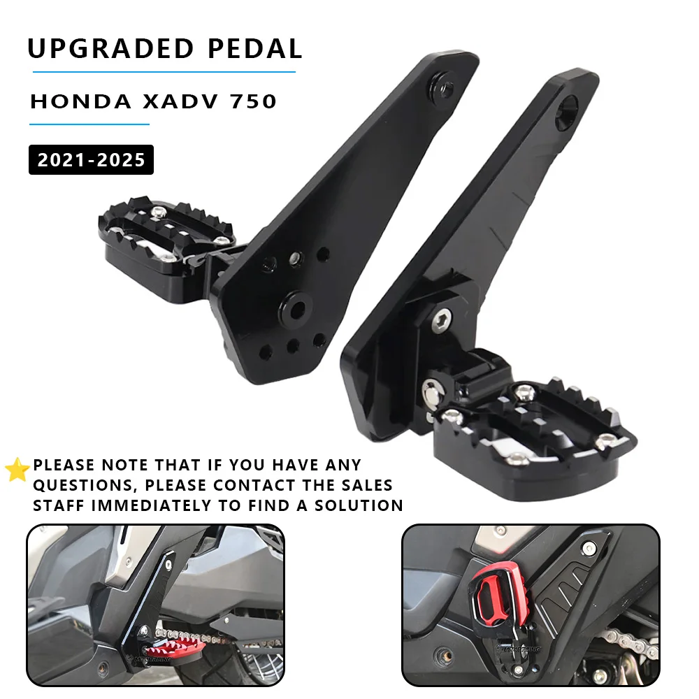 

MTKRACING для HONDA XADV 750 2017-2025, подножки для пассажиров, подставка для ног, педаль, подножки, аксессуары для мотоциклов, складная задняя часть
