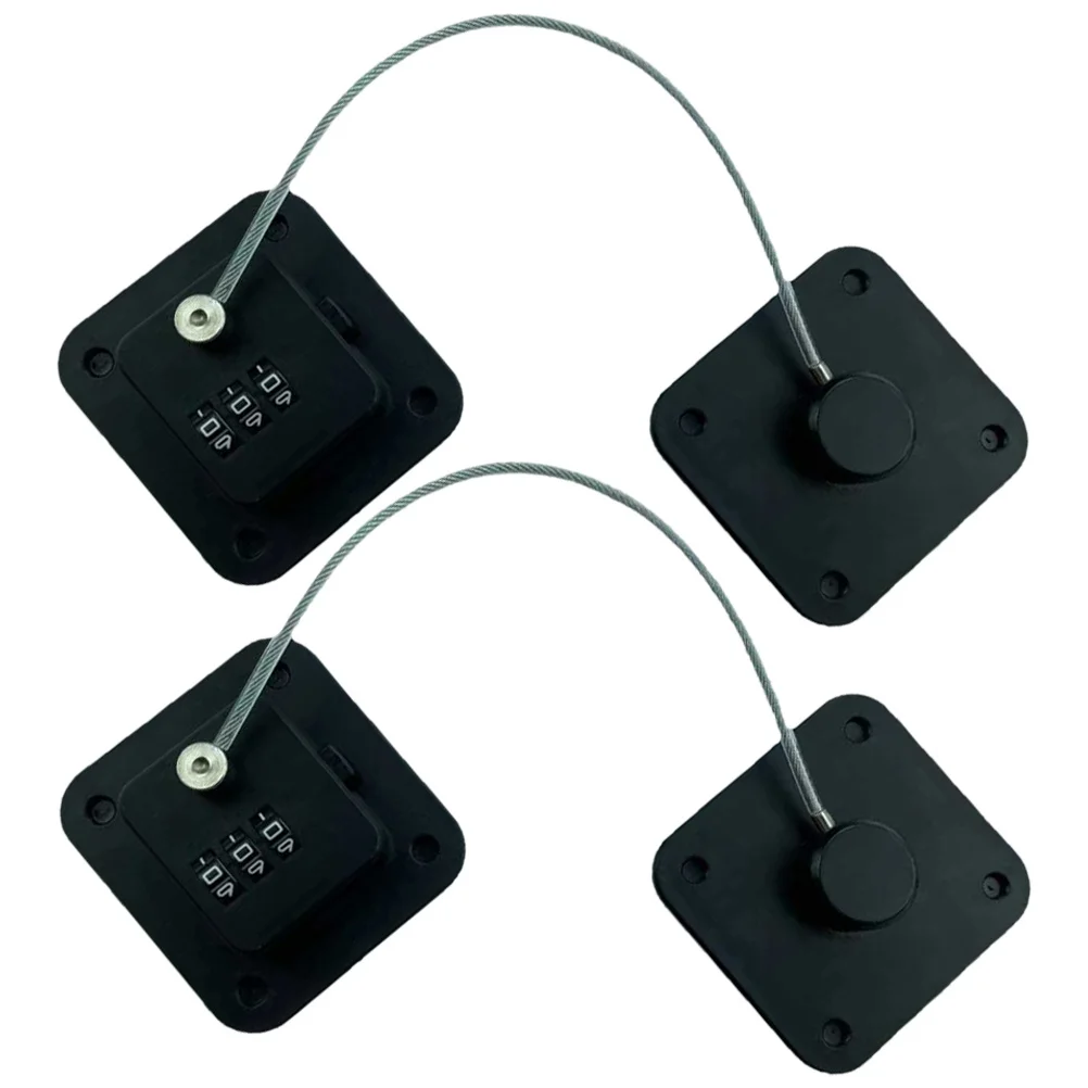 2pcs Password Lock For Fridge Combination Refrigerator Lock No Drilling Safety Cabinet Door Drawer Locks Durable Abs Stainless