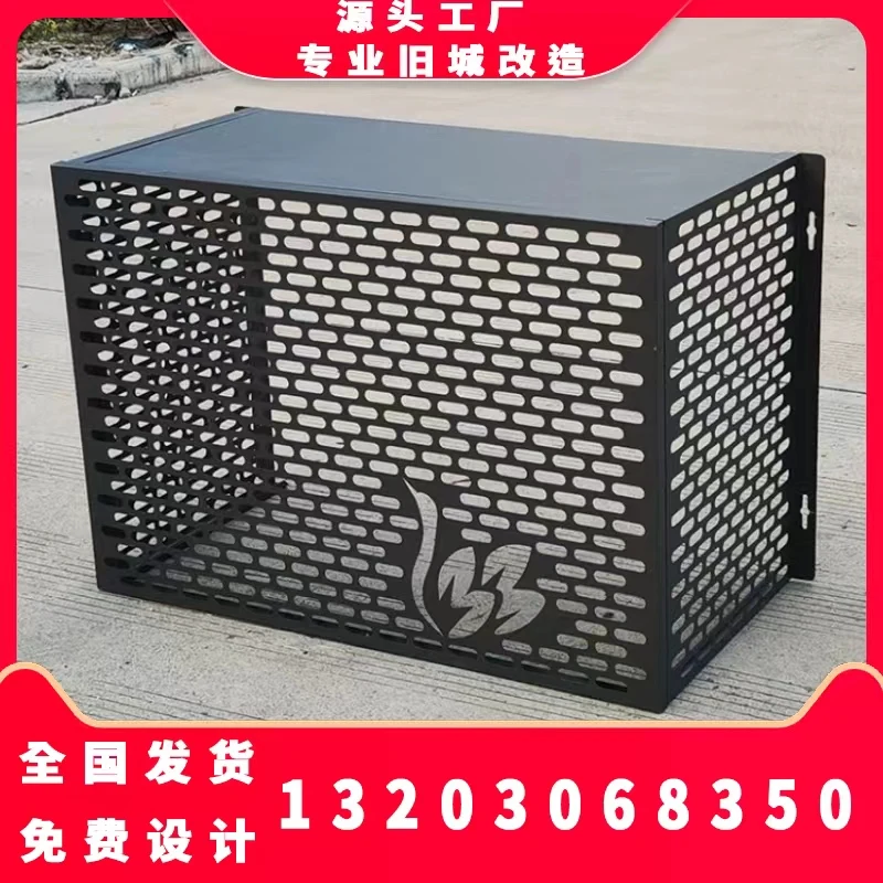 Punched veneer air conditioner outer cover alloy shutter grille aluminum curtain wall door head