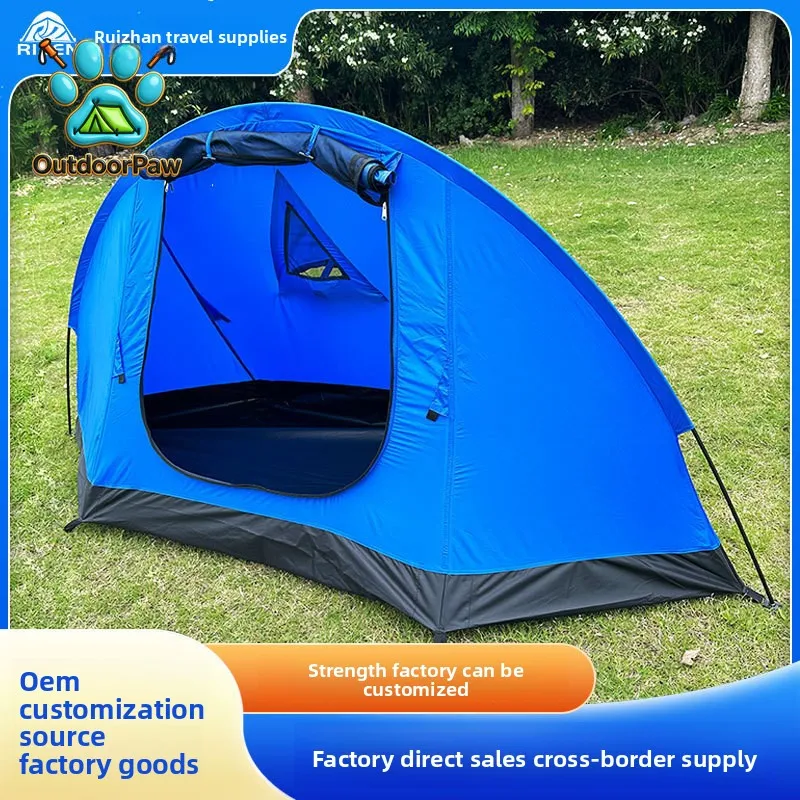 Outdoor camping tent single riding camping tent free of construction portable folding rainstorm protection automatic waterproof
