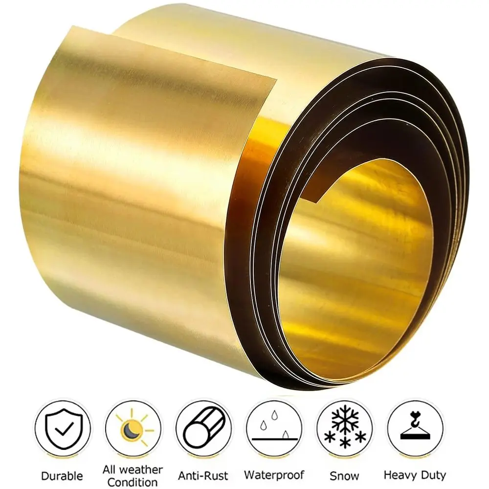 New Thick 0.1-0.5mm Brass Sheet Brass Flat Width 10-60mm Length 1000mm Brass Strip Brass Metal