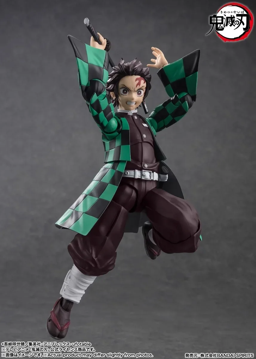 

In Stock Bandai Original S.H.Figuarts Demon Slayer Kimetsu No Yaiba Kamado Tanjirou Anime Action Figure Model Toys Hoilday Gifts