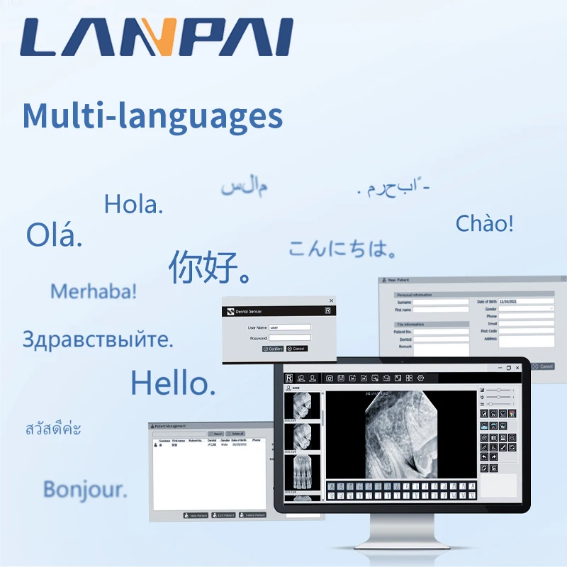 Dental Radiovisograph X-Ray Sensor With 13 Language High-Frequency Dental Rx Digital Sensor Digital System Dentistry Equipment