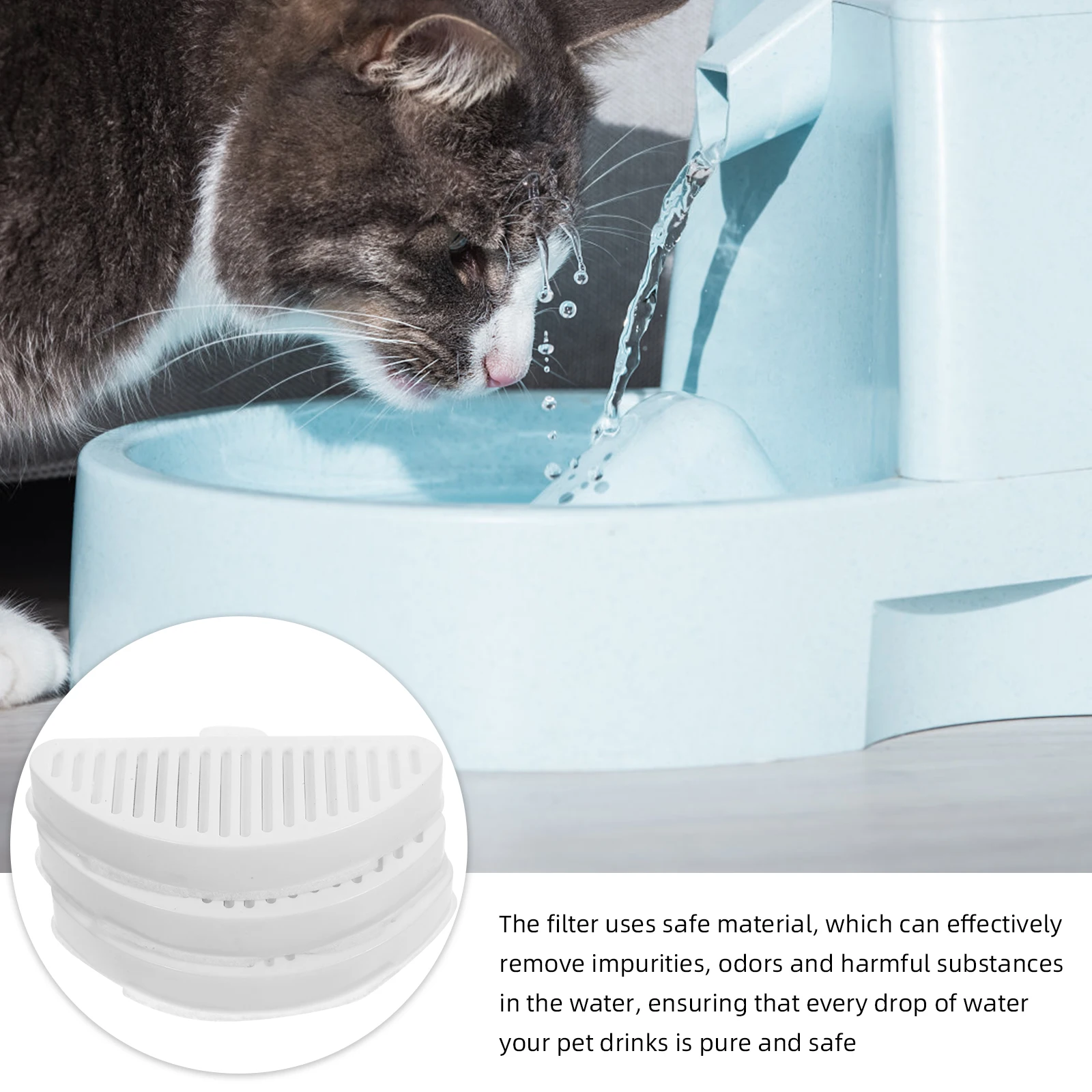

1 set 1 set 1 Set Cat Dispenser Replacement Filtration Kit With Cotton Reusable For Safe Long Lasting Filtering Impurities Pet