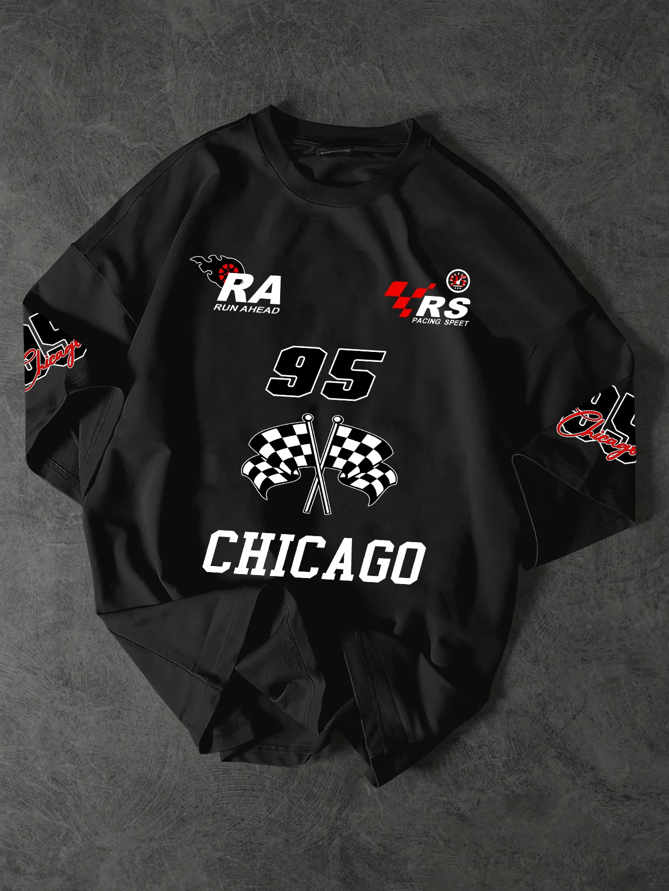Chicago 95 Racing Team Varsity Oversized Tee