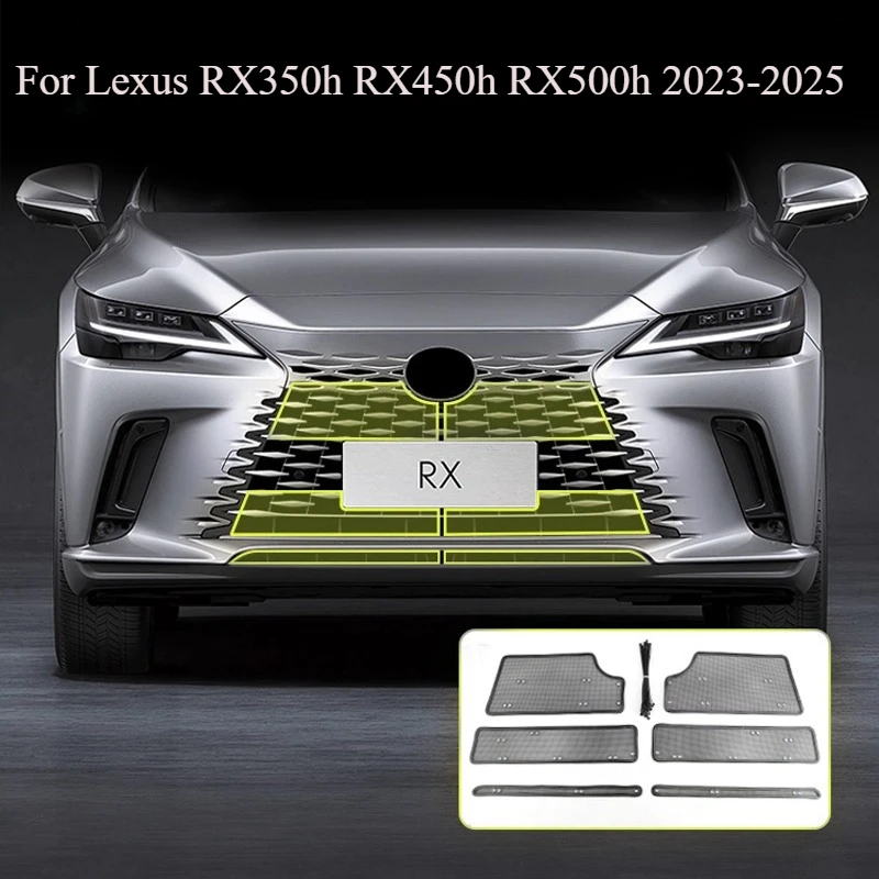 

Для Lexus RX350h RX450h RX500h 2023-2025 сетчатая вставка передней решетки, защита от насекомых из нержавеющей стали, защита радиатора