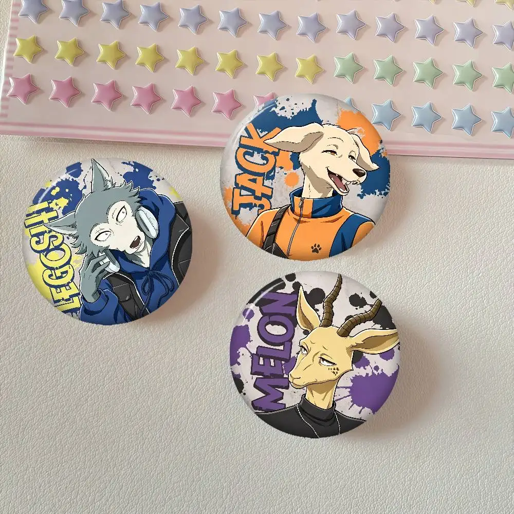 Anime BEASTARS Character   Anime Creative Tinplate Soft Button Pins Animal Icon Brooch Lapel Backpack Badge Accessories Pin