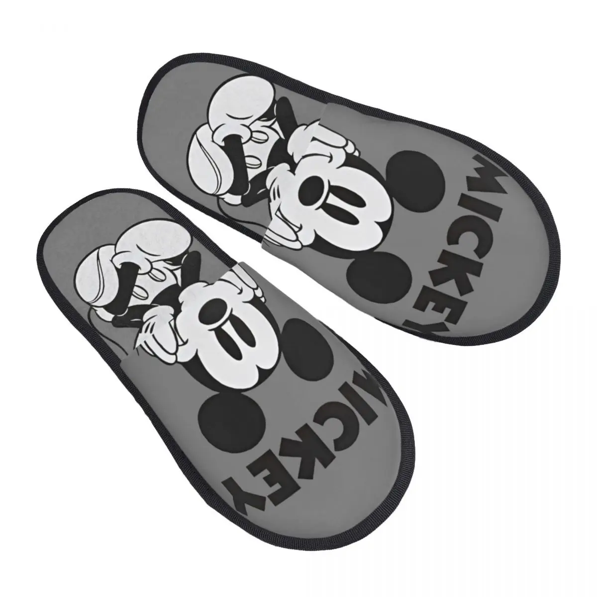 Disney Mickey Mouse Slippers for Women Men Home Shoes Soft Indoor Slippers